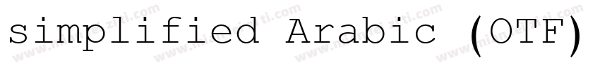 simplified Arabic (OTF) Regular字体转换